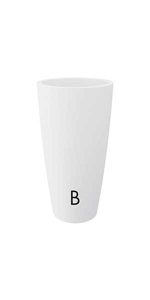 Style Vaso Alto Cilindrico bianco vaso da interni ed esterni