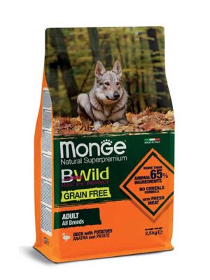 Monge-Bwild-anatra&patate-cibo-secco-per-cani-da-12-kg