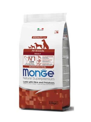 Monge-Superpremium-All-Breeds-Adult-Agnello-Riso&Patate-cibo-secco-per-cani