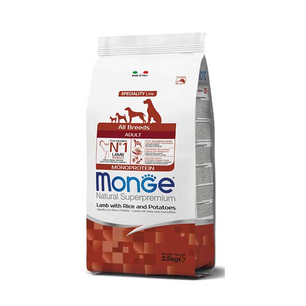 Monge-Superpremium-All-Breeds-Adult-Agnello-Riso&Patate-cibo-secco-per-cani