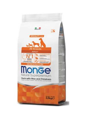 Monge-Superpremium-All-Breeds-Adult-Anatra-Riso&Patate-cibo-secco-per-cani