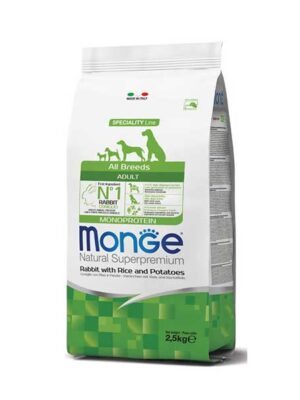 Monge-Superpremium-All-Breeds-Adult-Coniglio-Riso&Patate-CIBO-SECCO-PER-CANI