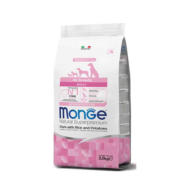 Monge-Superpremium-All-Breeds-Adult-Maiale-Riso&Patate-cibo-secco-per-cani