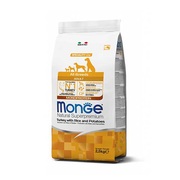 Monge-Superpremium-All-Breeds-Adult-Tacchino-Riso&Patate-cibo-secco-per-cani