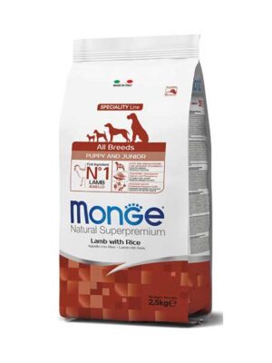 Monge-Superpremium-All-Breeds-Puppy-Agnello&Riso-cibo-secco-per-cani
