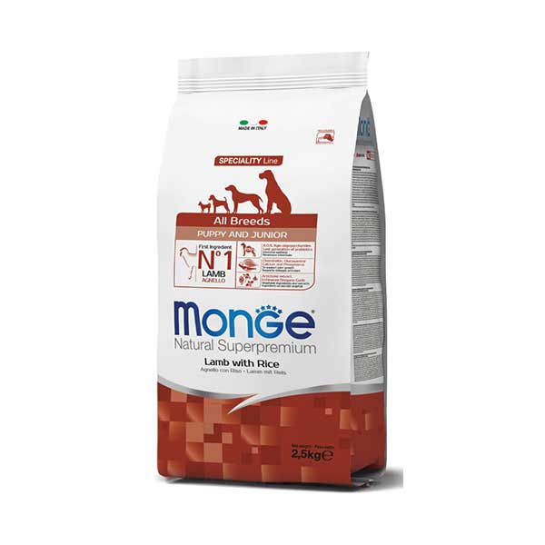 Monge-Superpremium-All-Breeds-Puppy-Agnello&Riso-cibo-secco-per-cani