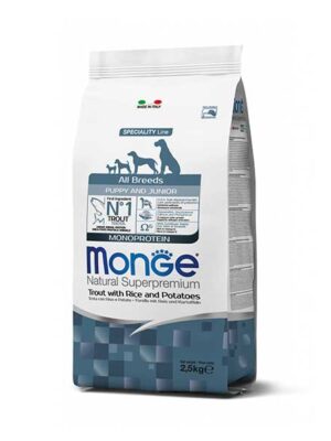 Monge-Superpremium-All-Breeds-Puppy-Junior-Trota-Riso&Patate-cibo-secco-per-cani