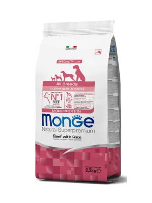 Monge-Superpremium-All-Breeds-Puppy-Manzo&riso-cibo-secco-per-cani