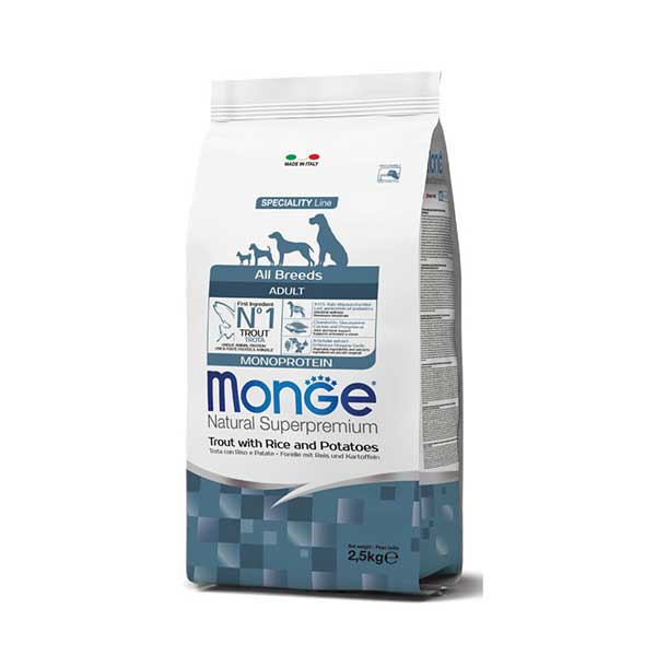 Monge-Superpremium-All-Breeds-Trota-Riso&Patate-cibo-secco-per-cani