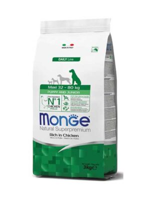Monge-Superpremium-Max-Puppy&Junior-Pollo-cibo-secco-per-cani