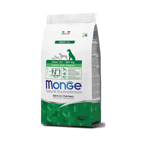 Monge-Superpremium-Max-Puppy&Junior-Pollo-cibo-secco-per-cani