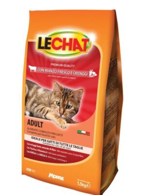 Lechat croccantini Manzo&Verdure 1,5Kg cibo secco gatto